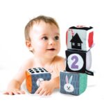 Baby Clementoni For You Βρεφικό Παιχνίδι Μαλακοί Κύβοι Λευκό Και Μαύρο Για 0+ Μηνών - Image 3