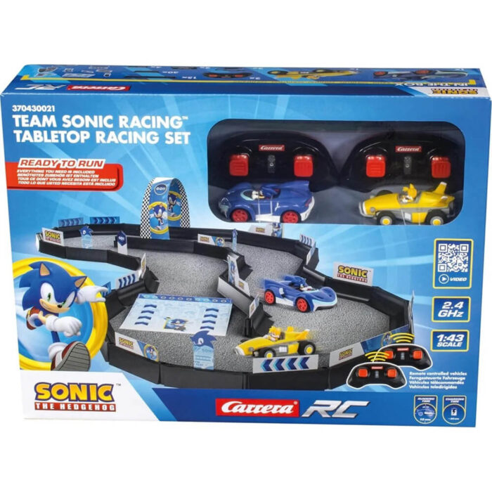 Carrera R/C Car: Team Sonic Racing™ Mini RC - 1:43 Tabletop Racing Set (370430021) - Image 1