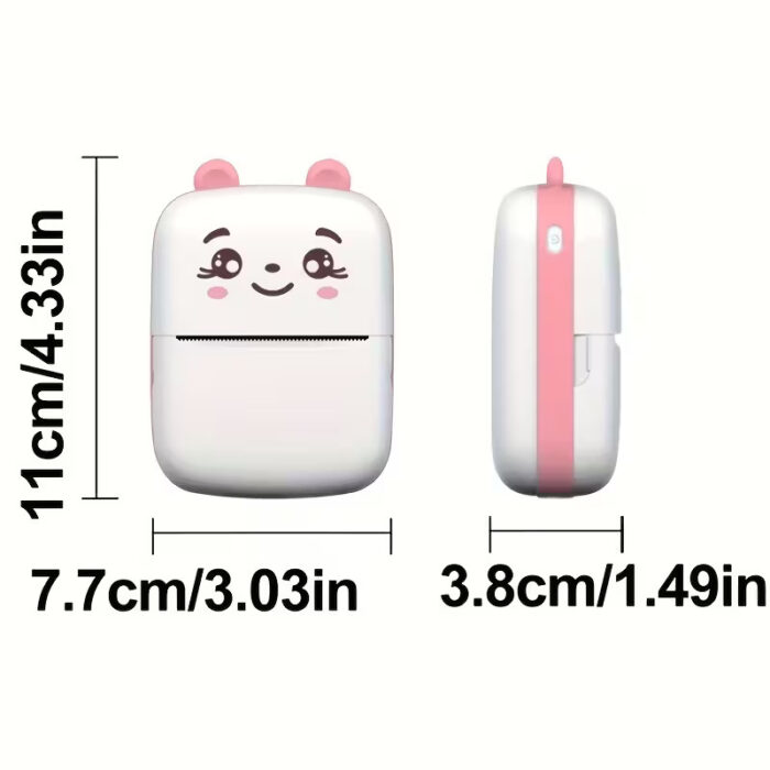 Mini Thermal Printer white-pink - Image 3