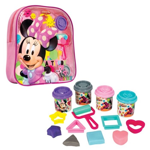 MINNIE-BACKPACK AS Πλαστελίνη Disney Minnie Τσάντα Πλάτης Με 4 Βαζάκια - Καπάκια Καλουπάκια Και 5 Εργαλεία 200gr - Image 1