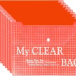 Διάφανος Φάκελος A4 με Κουμπί – RED