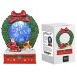 Φανάρι Παράσταση Στεφάνι με Χιόνι και 4 Λειτουργίες 27x ø21cm