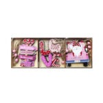 Στολίδια Ξύλινα ροζ Παραστάσεις