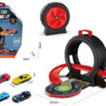 Πίστα Εκτόξευσης Ρόδα Κόκκινη Με 2 Αγωνιστικά Οχήματα