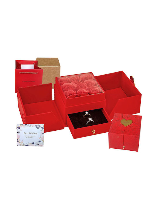 BOX-RED Τριαντάφυλλα σε Κουτί Ανοιγόμενο με Συρτάρι - Image 1