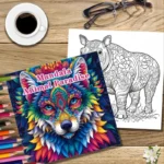 Coloring book animal paradise