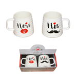 Σετ 2 Κεραμικές Κούπες His & Hers – 350Ml