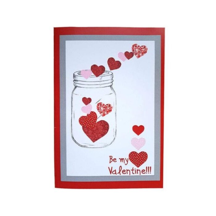 Μικρή Κάρτα Αγάπης – Βάζο Be my Valentine - Image 1