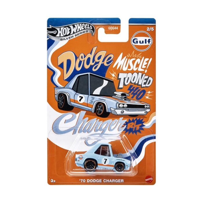 Mattel Hot Wheels: Silver Series Tooned Gulf Racing - '70 Dodge Charger - Image 1