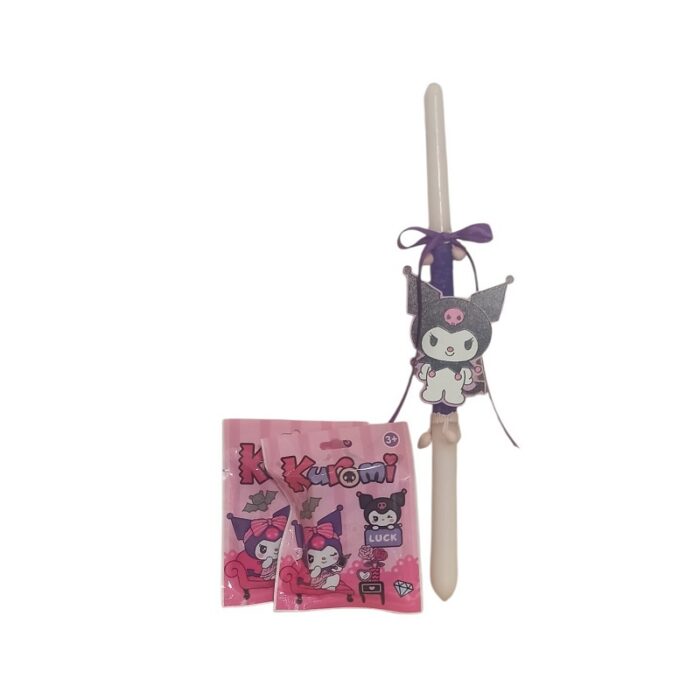 IMG_20260327_212320 Σετ λαμπάδα kuromi με τυχερά φακελάκια - Image 1