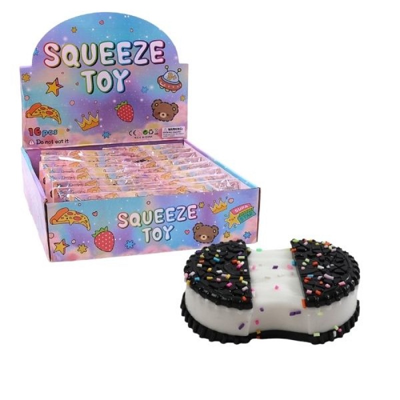 SQUISHY-OREO Taba World Squishy Μπισκότο 8x6cm - Image 1