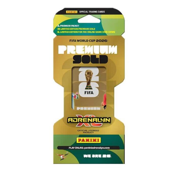 panini-world-cup-2026--premium-gold-boomy Panini Adrenalyn XL: Fifa World Cup 2026 Premium Gold - Blister Pack - Image 1