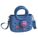 Cactus CROQBAG με διακοσμητικά pins – 22×26 cm – ΓΑΛΑΖΙΟ - Image 2