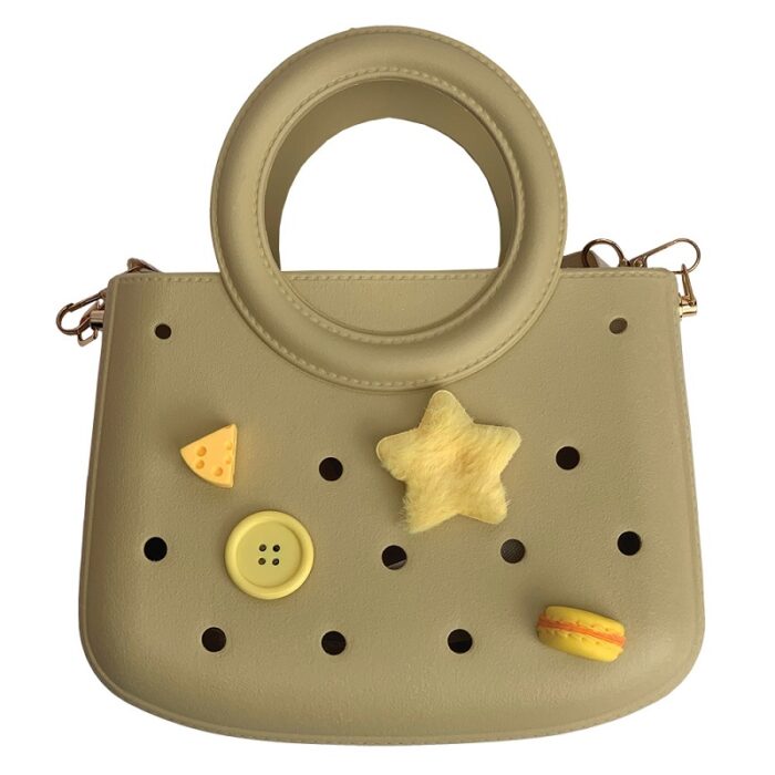 Cactus CROQBAG με διακοσμητικά pins – 22×26 cm – ΙΒΟΥΑΡ - Image 2