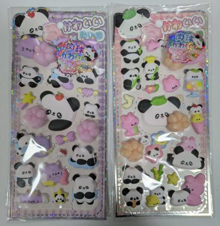 Αυτοκόλλητα panda 3D