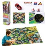 Τάπητας Παιχνιδιού Πόλη, Με Όχημα Και Σήματα 80x70cm