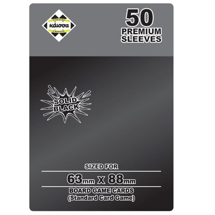 Kaissa Pokemon Card Sleeves Standard Size 50τμχ Black - Image 1