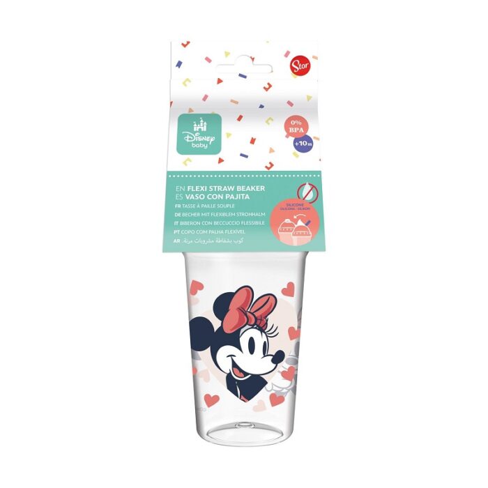 Stor Disney: Minnie Mouse Heart Full - Toddler Flexi Straw Cup - Image 2