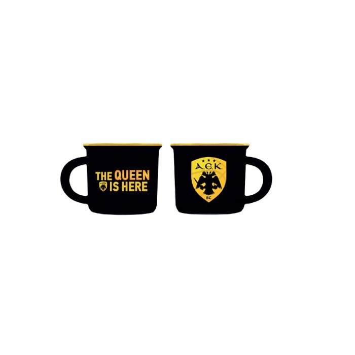 Κούπα espresso - ΑΕΚ Μπάσκετ 2 / μαύρη The Queen Is Here - Image 1