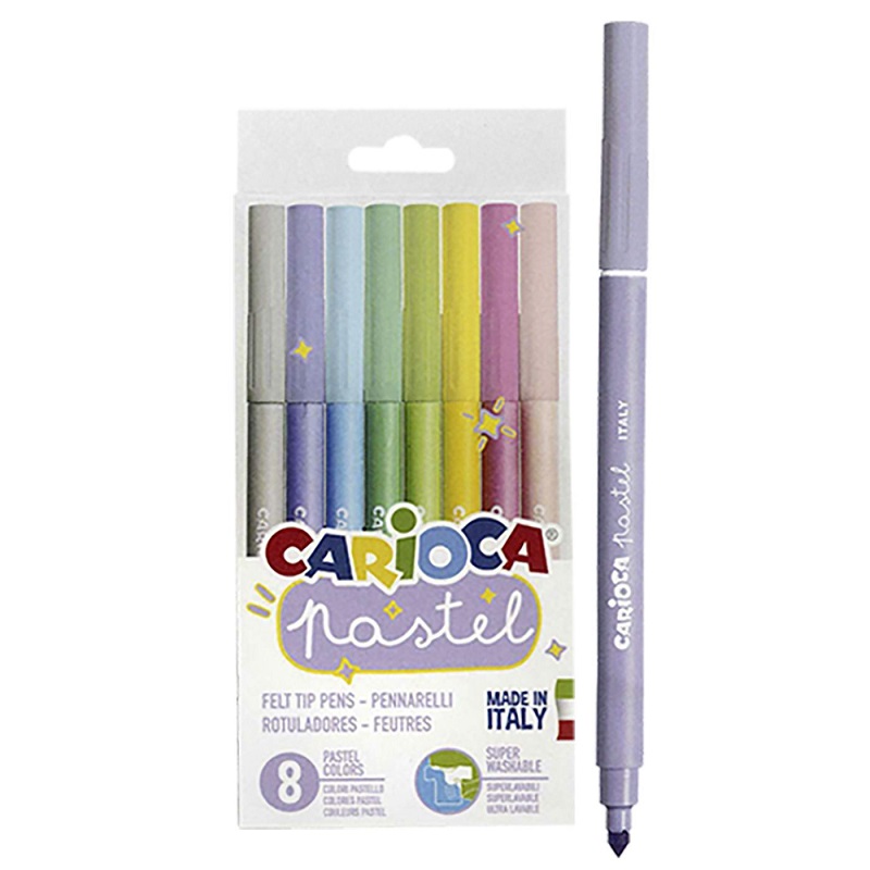 CARIOCA-PASTEL Μαρκαδόροι Carioca Pastel 8 Χρωμάτων - Image 1