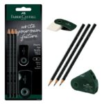 ΣΕΤ FABER CASTELL GRIP 3 ΜΟΛΥΒ.+ΓΟΜΑ+ΞΥΣΤΡΑ ΜΑΥΡΟ - Image 2