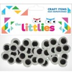 Ματάκια Χειροτεχνίας The littlies Στρόγγυλα Κινούμενα 10mm 45 Τμχ