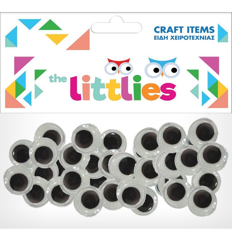 MATAKIA-CRAFT Ματάκια Χειροτεχνίας The littlies Στρόγγυλα Κινούμενα 10mm 45 Τμχ - Image 1