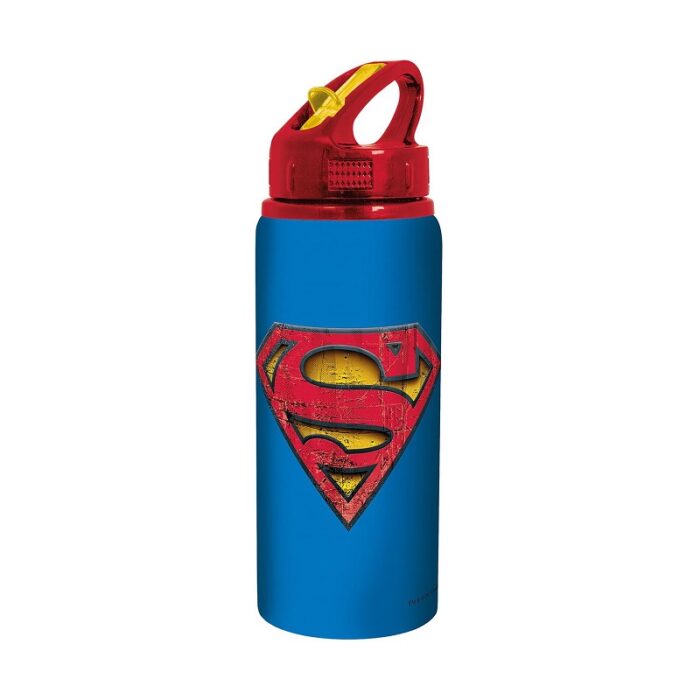 Stor: Superman - Young Adult Aluminium Sport Bottle - Image 1