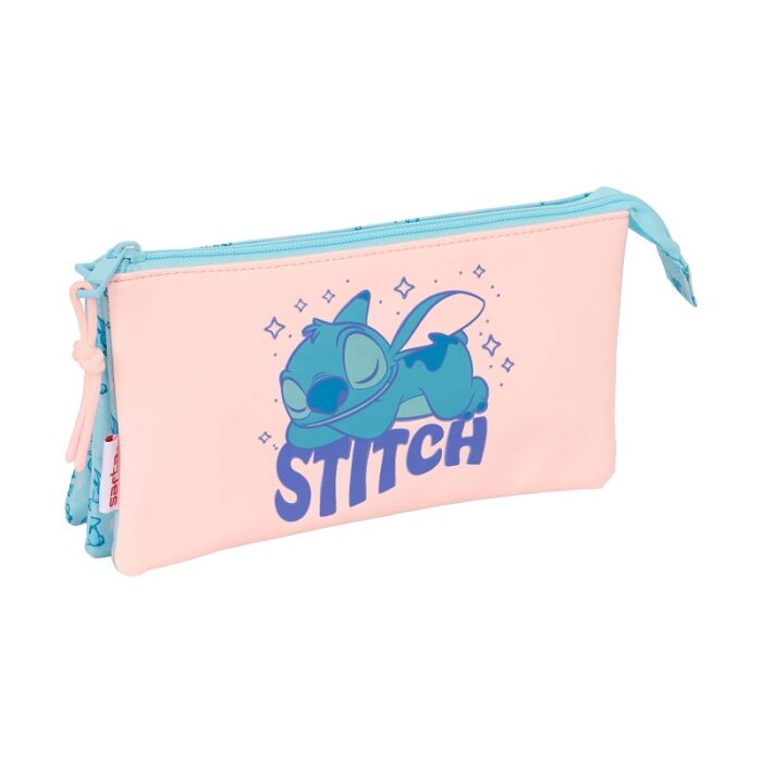 Safta: Stitch Ohana - Triple Pencil Case - Image 1