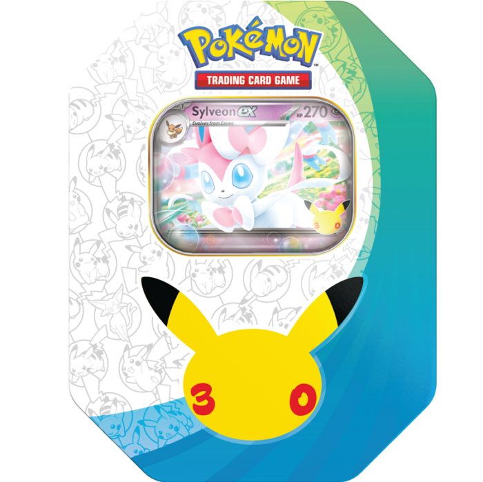 EX-TIN-BLUE Pokemon 30th Celebration ex Tin - Image 1