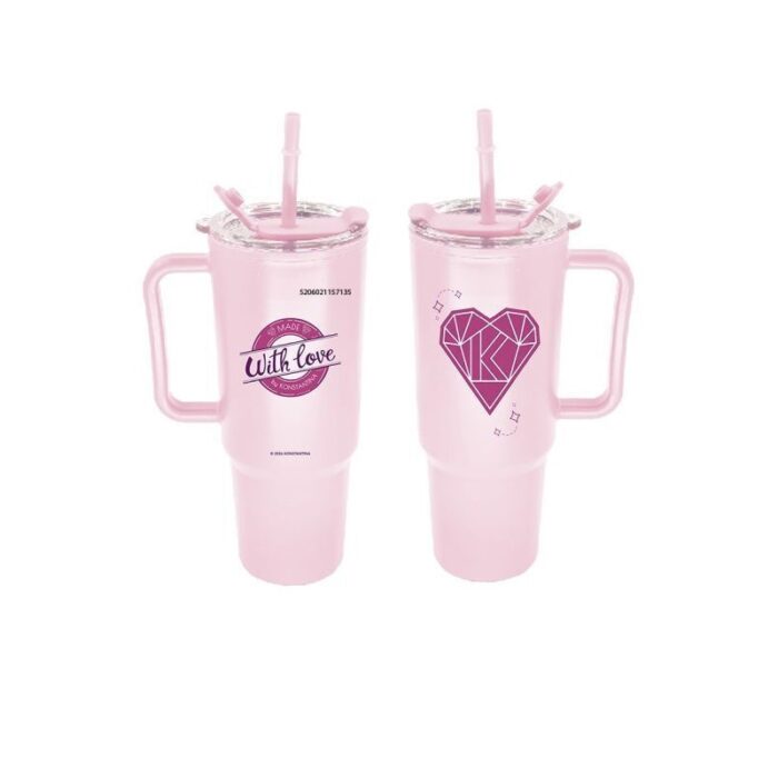 ΠΑΓΟΥΡΙ TUMBLER 1000ml / ΡΟΖ - KONSTANTINA 6 - Image 1