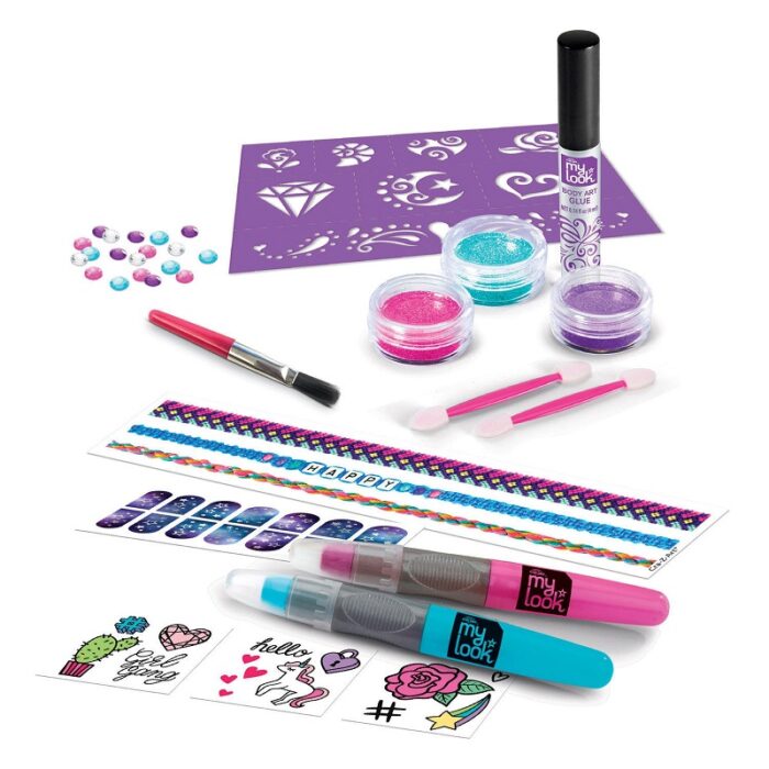 Cra-Z-Art Glitter Beauty Set 3-σε-1 Σετ Διακόσμησης Μαλλιών & Σώματος με Γκλίτερ και Πετράδια - 8+ Ετών - Image 2